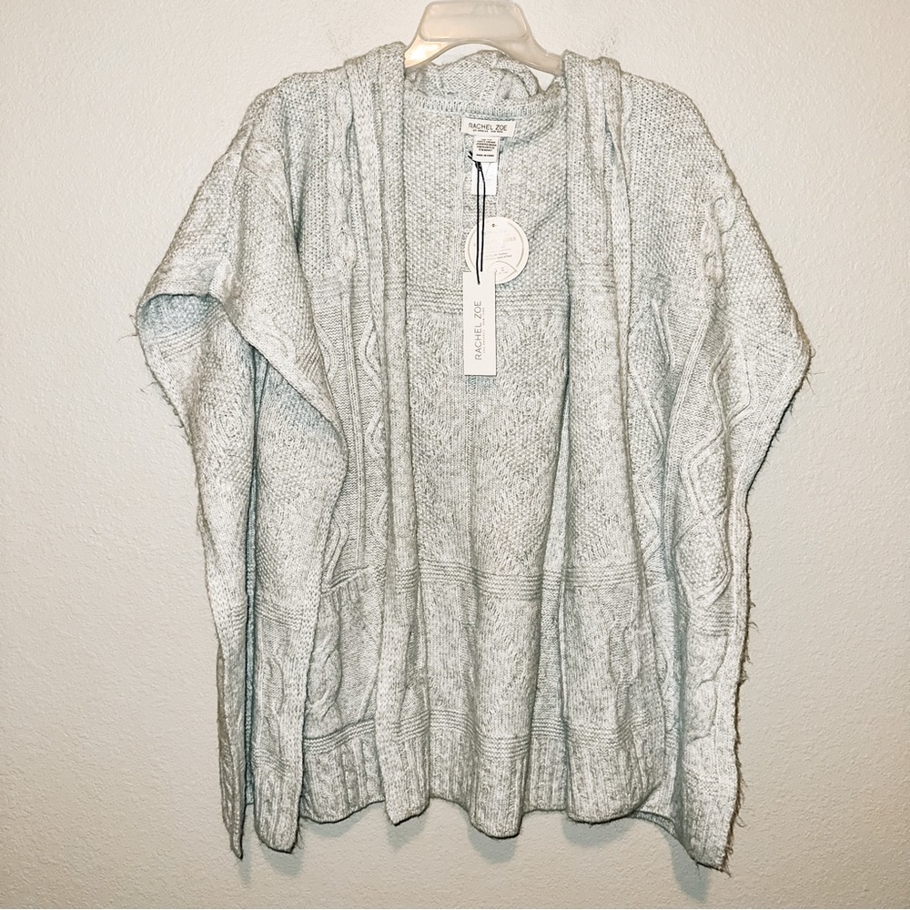 NWT Rachel Zoe Hooded Sweater Poncho